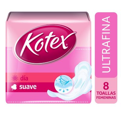 Kotex Toalla Higiénica Ultrafina Suave con Alas 8 Un1