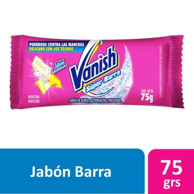 Vanish Jabón Súper Barra Quitamanchas Prelavado 75 g1