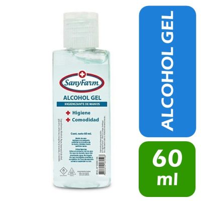 SanyFarm Alcohol Gel Antibacterial 60 ml1