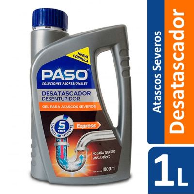 Paso Desatascador Gel Express Atascos Severos 1 L