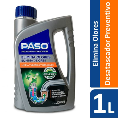 Paso Desatascador Preventivo Biológico Elimina Olores 1 L