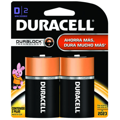 Duracell Pila Alcalina Tipo D Pack 2 Un