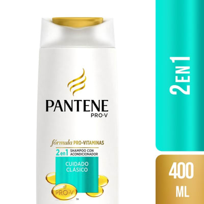 Pantene Shampoo 2 en 1 Shampoo con Acondicionador Cuidado Clásico 400 ml1