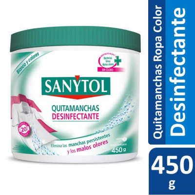 Sanytol Quitamanchas Desinfectante Ropa Color 450 g1
