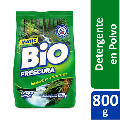 BioFrescura Detergente en Polvo Matic Bosque Nativo 800 g