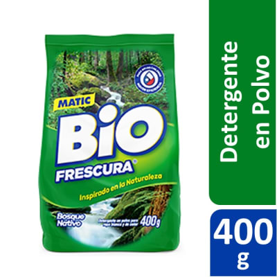 BioFrescura Detergente en Polvo Matic Bosque Nativo 400 g1