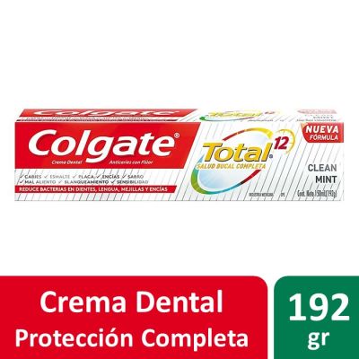 Colgate Crema Dental Total 12 Clean Mint 192 g