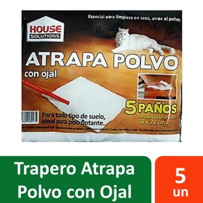 House Solutions Trapero Atrapa Polvo con Ojal Reutilizables 50x70 cm Pack 5 Un1
