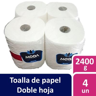 Moda Toalla de Papel Doble Hoja 110 Metros 4 Rollos1