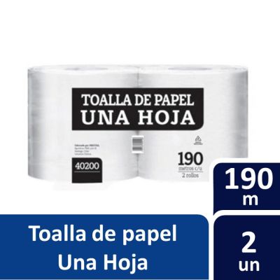 Tissue Toalla de Papel Jumbo Hoja Simple 190 Metros 2 Rollos1