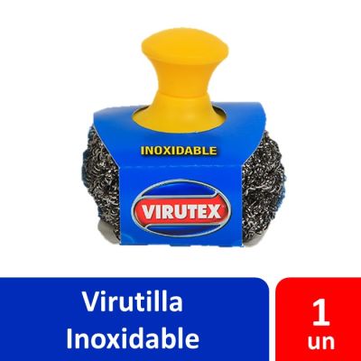 Virutex Virutilla Plateada Acero Inoxidable con Mango 1