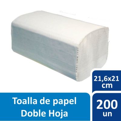 Toalla Interfoliada Alternativa Doble Hoja Tipo V 200 Un1