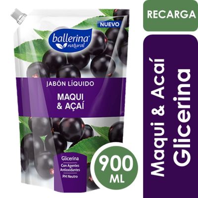 Ballerina Jabón Líquido de Glicerina Maqui y Acaí Doypack 750 ml1