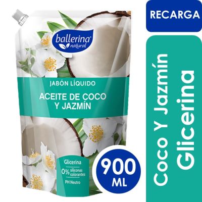 Ballerina Jabón Líquido de Glicerina Aceite de Coco y Jazmín 750 ml