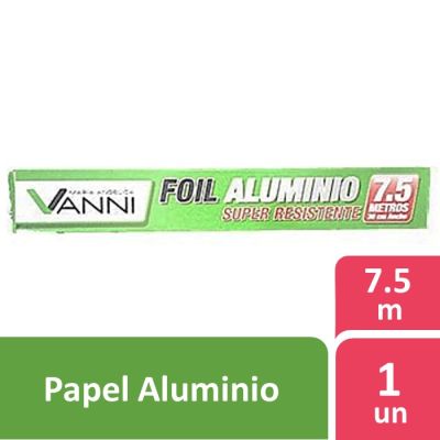 Vanni Papel Aluminio 7.5 Metros x 30 cm