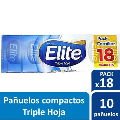 Elite Pañuelos Triple Hoja Pack 18 Paquetes