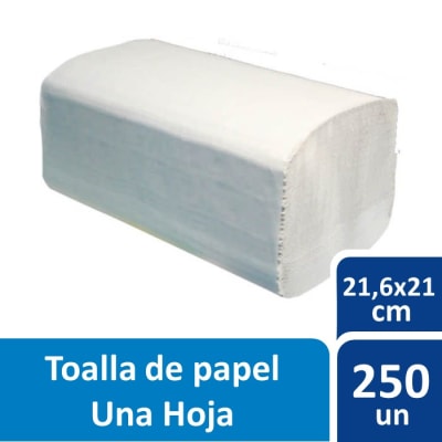 Toalla Interfoliada Alternativa Una Hoja Tipo V 250 Un1