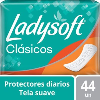 Ladysoft Protectores Diarios Clásicos Tela Suave Normales 44 Un1
