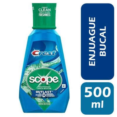 Crest Scope Enjuague Bucal Menta Fresca Azul 500 ml1
