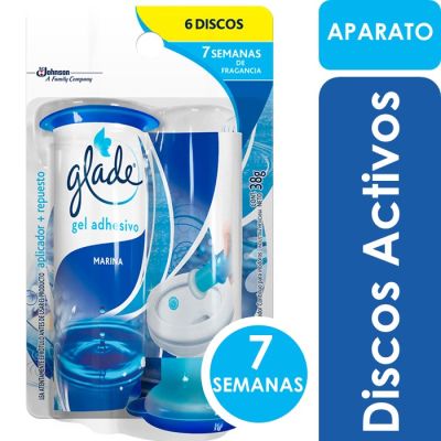 Glade Discos Activos para Inodoro Marina 38 g1