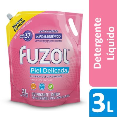 Fuzol Detergente Líquido Piel Delicada Doypack 3 L