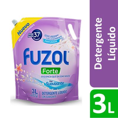  Fuzol Detergente Líquido Forte Con Suavizante Doypack 3 L