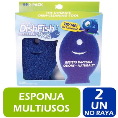 DishFish Scrubber Esponja Multiusos Pack 2 Un1