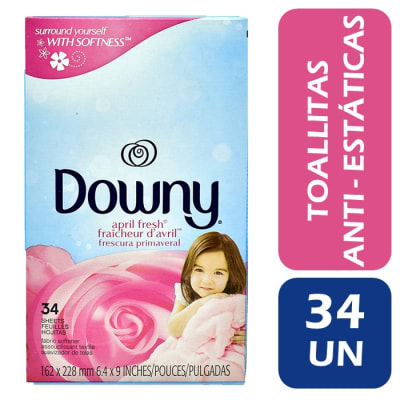 Downy Toallitas Suavizantes Antiestática 34 Un