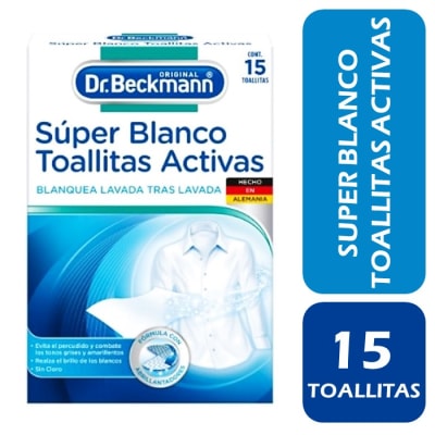 Dr. Beckmann Súper Blanco Toallitas Activas 15 Un1