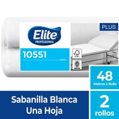 Elite Sabanilla Médica Una Hoja 48 Metros 2 Rollos