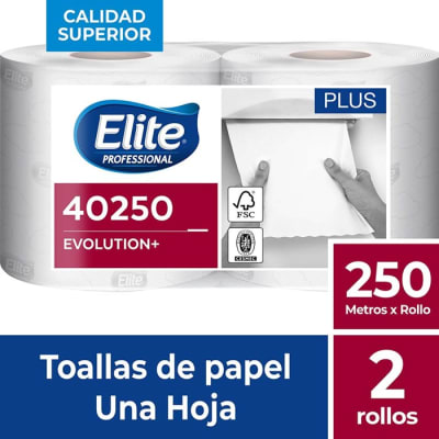 Etite Evolution Toalla de Papel Jumbo Hoja Simple 250 Metros 2 Rollos1
