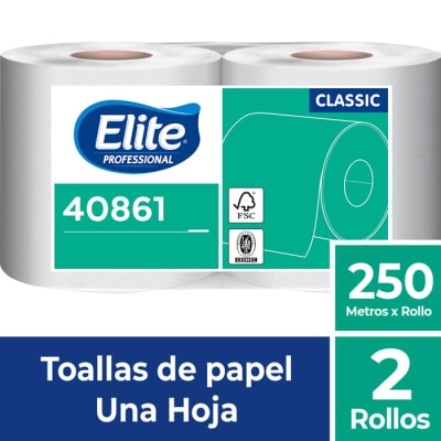 Etite Toalla de Papel Jumbo Ecológica Hoja Simple 250 Metros 2 Rollos1