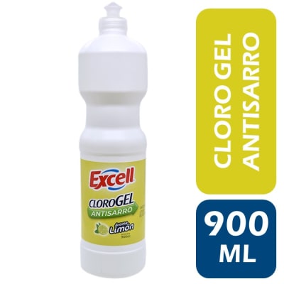 Excell Cloro Gel Antisarro Limón 900 ml