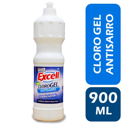 Excell Cloro Gel Antisarro Tradicional 900 ml1