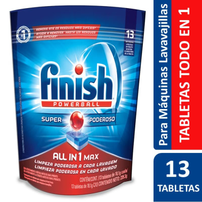Finish Tabletas Todo En 1 Para Lavavajíllas 13 Un1