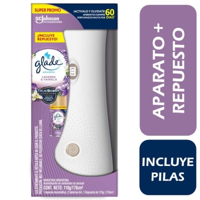 Glade Aromatizante Automático 3 en 1 Lavanda y Vainilla1
