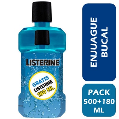Listerine Enjuague Bucal Control Sarro Pack 500 + 180 ml1