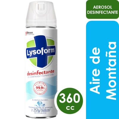 Lysoform Desinfectante Para Ambientes y Superficies Aire de Montaña 360 ml1