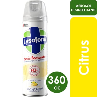 Lysoform Desinfectante Para Ambientes y Superficies Citrus 360 ml1