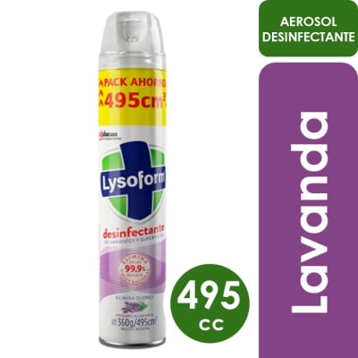 Lysoform Desinfectante Para Ambientes y Superficies Lavanda 495 ml1
