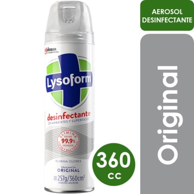 Lysoform Desinfectante Para Ambientes y Superficies Original 360 ml1