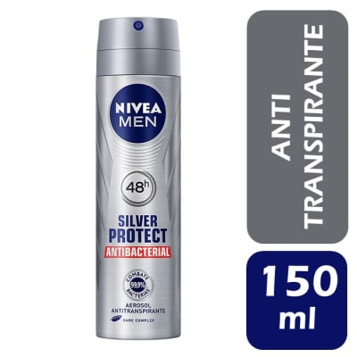 Nivea Desodorante Hombre Spray Silver Protect Antibacterial 150 ml1