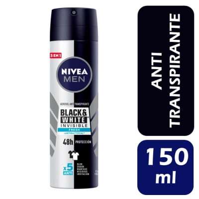 Nivea Desodorante Hombre Spray Black & White Invisible Fresh 150 ml
