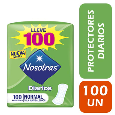 Nosotras Protectores Diarios Normales Tela Suave 100 Un1