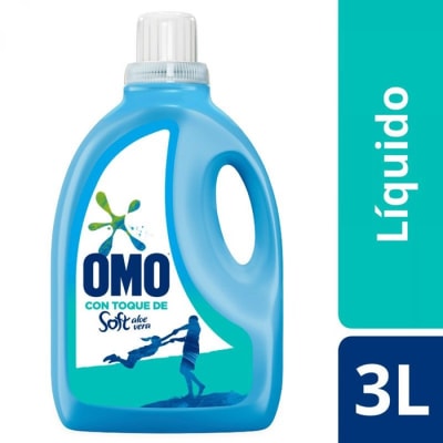 Omo Detergente Líquido Multiacción Soft y Aloe Vera Botella 3 L