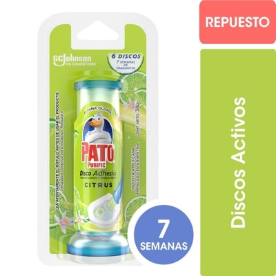 Pato Purific Discos Adhesivos Citrus Repuesto