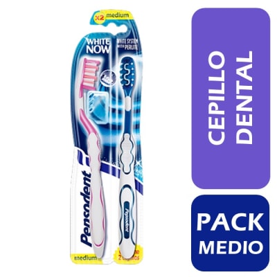 Pepsodent Cepillo Dental Medio White Now Pack 2 Un1