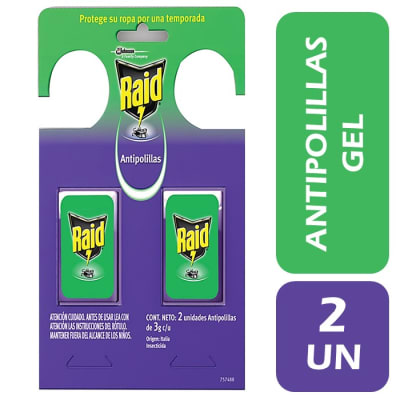Raid Insecticida Anti Polillas Percha 2 Un1