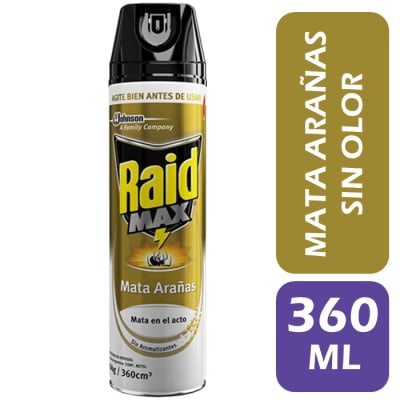 Raid Insecticida Mata Arañas Sin Olor 360 ml1