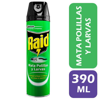 Raid Insecticida Mata Polillas y Larvas 390 ml